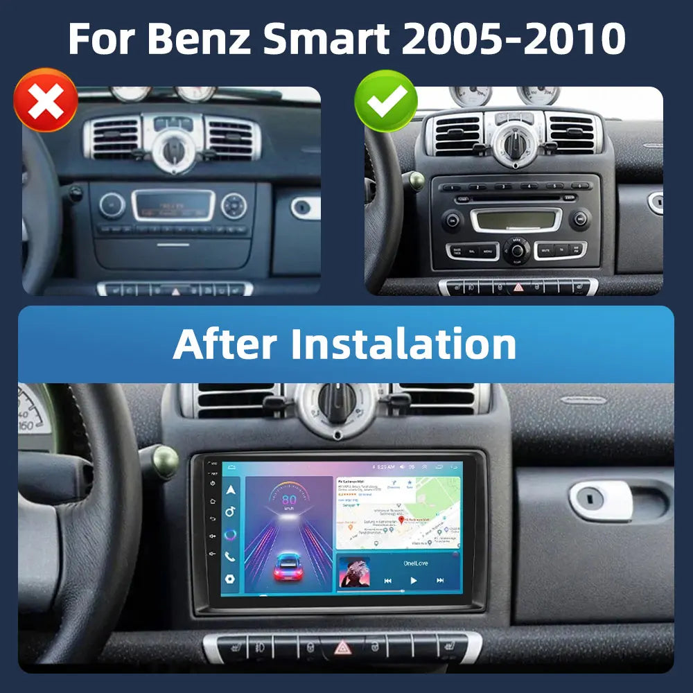 Bezprzewodowe Radio CarPlay – System Android Auto do Mercedes-Benz Smart (2005-2015)